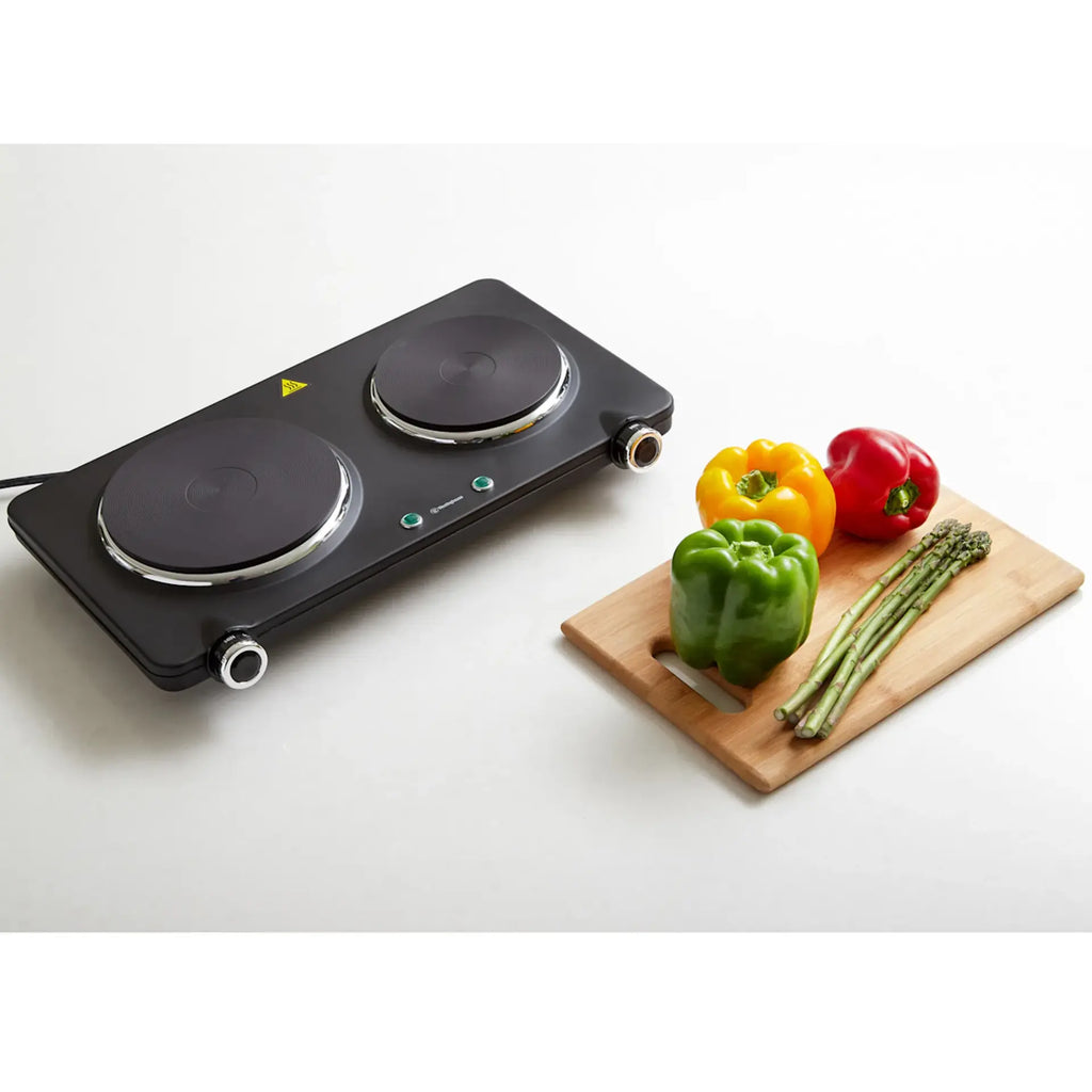 Westinghouse Electric Portable Dual Hot Plate Stove | Cooktop Cooker Kitchen Hotplate Caravan Cooking