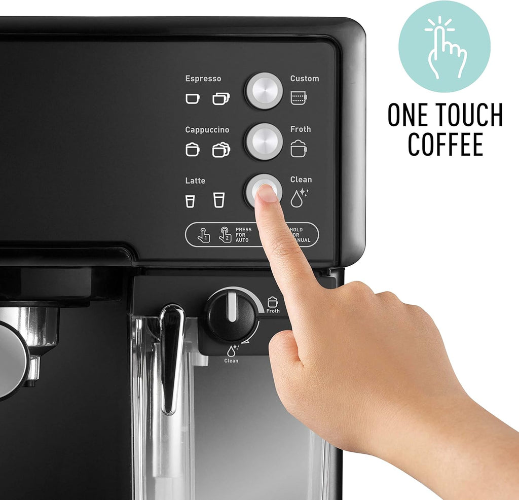 Sunbeam Espresso Machine, Semi-Auto Coffee Machine with Milk Frother, Espresso, Latte Cappuccino Coffee Maker