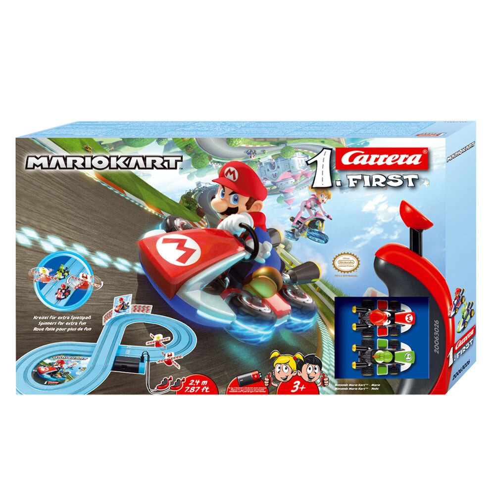 Yoshi-Mario Kart Racing Track Slot Cars, 2.4m Race Track Set, Preschool Childrens Remote Contrl Race-Track