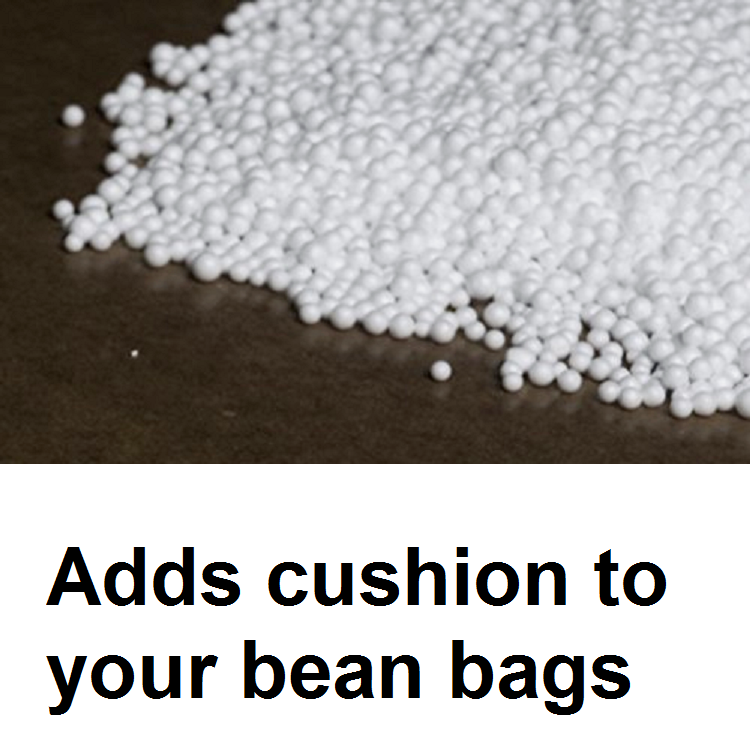 100L Bean Bag Refill Beans Polystyrene Beads Poly Filler Filling Fill White Balls Filler