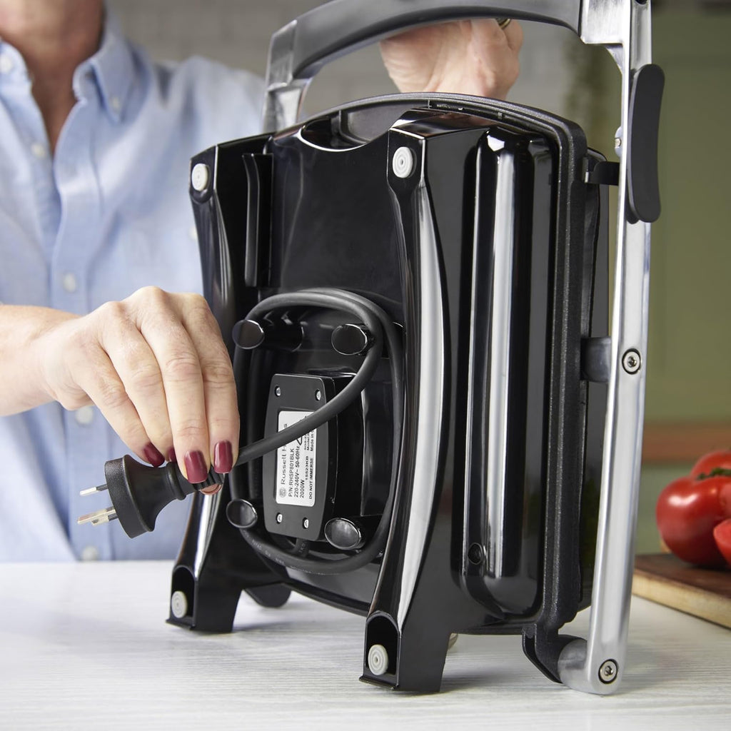 Russell Hobbs 4 Sandwich Press Easy Non-Stick Stainless Steel Bagel Muffin Toastie Jaffle Maker
