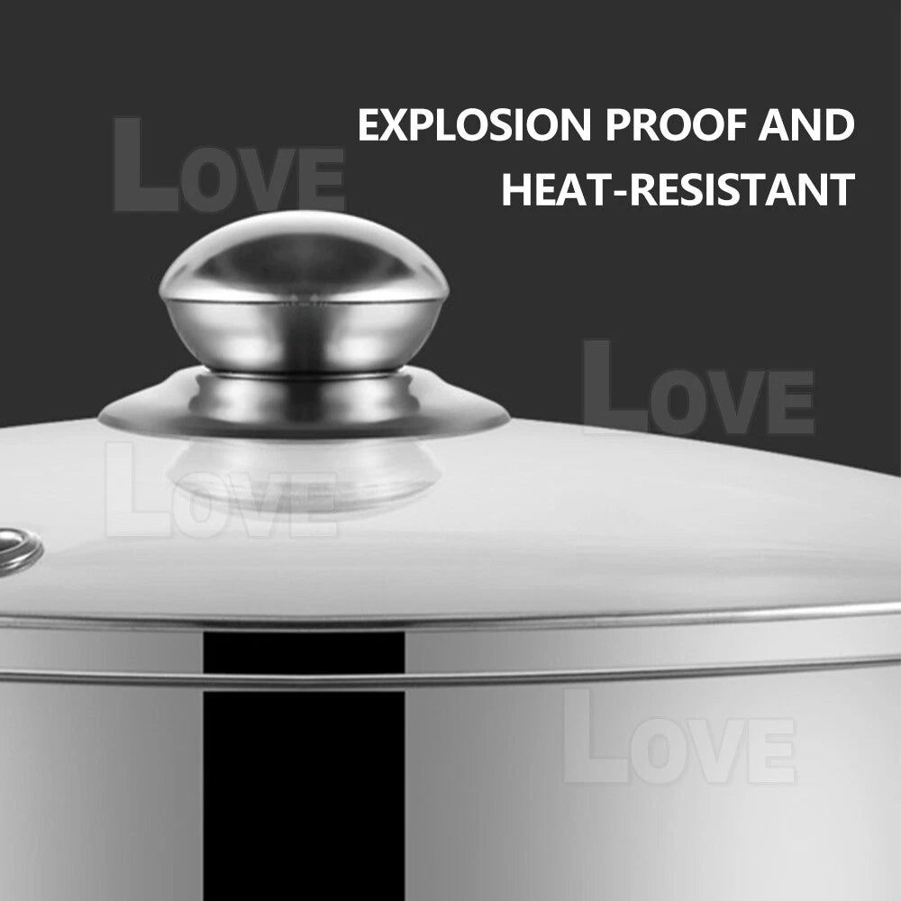 Stainless Steel Steaming Pot 3 Tier - Dumpling Vegetable Fish Meat Steamer - Lightweight Family Cooker, Stovetop