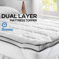 Queen Pillowtop Mattress Topper 5cm Underlay Bed Matress Mat Protector Fitted Skirt