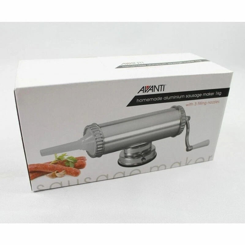 Avanti Aluminium Sausage Maker | Sausage Meat Roll Filler Filling Nozzles Meat Stuffer Machine