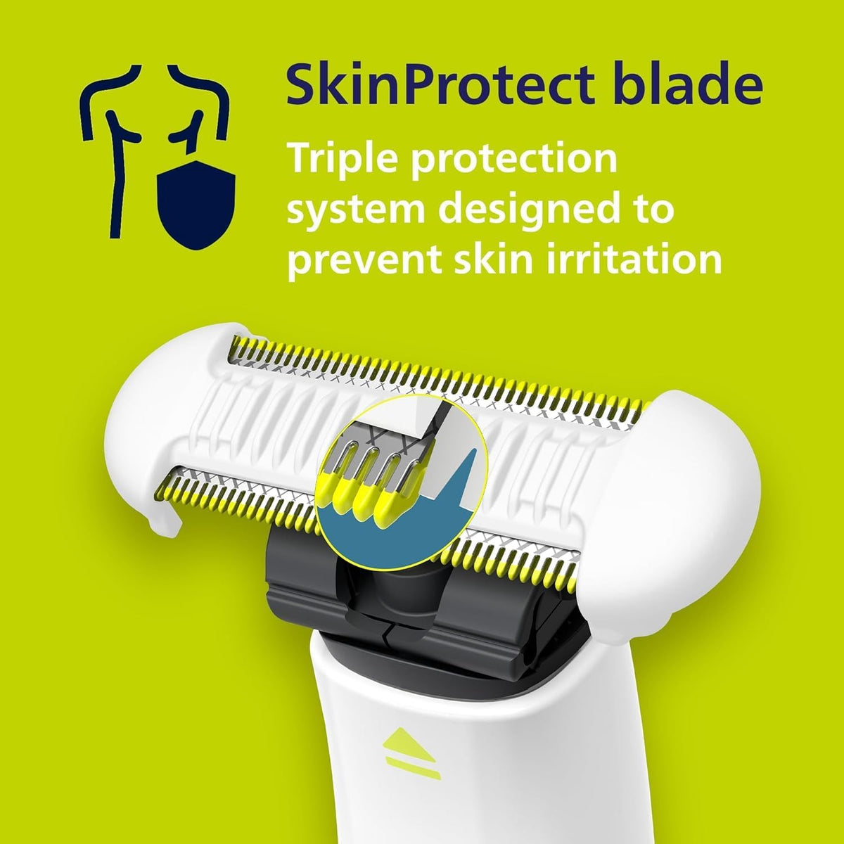 Philips  OneBlade Intimate Trimmer, Armpit and Intimate areas | SkinProtect Technology, 3mm Cordless Grooming Razor Shaver