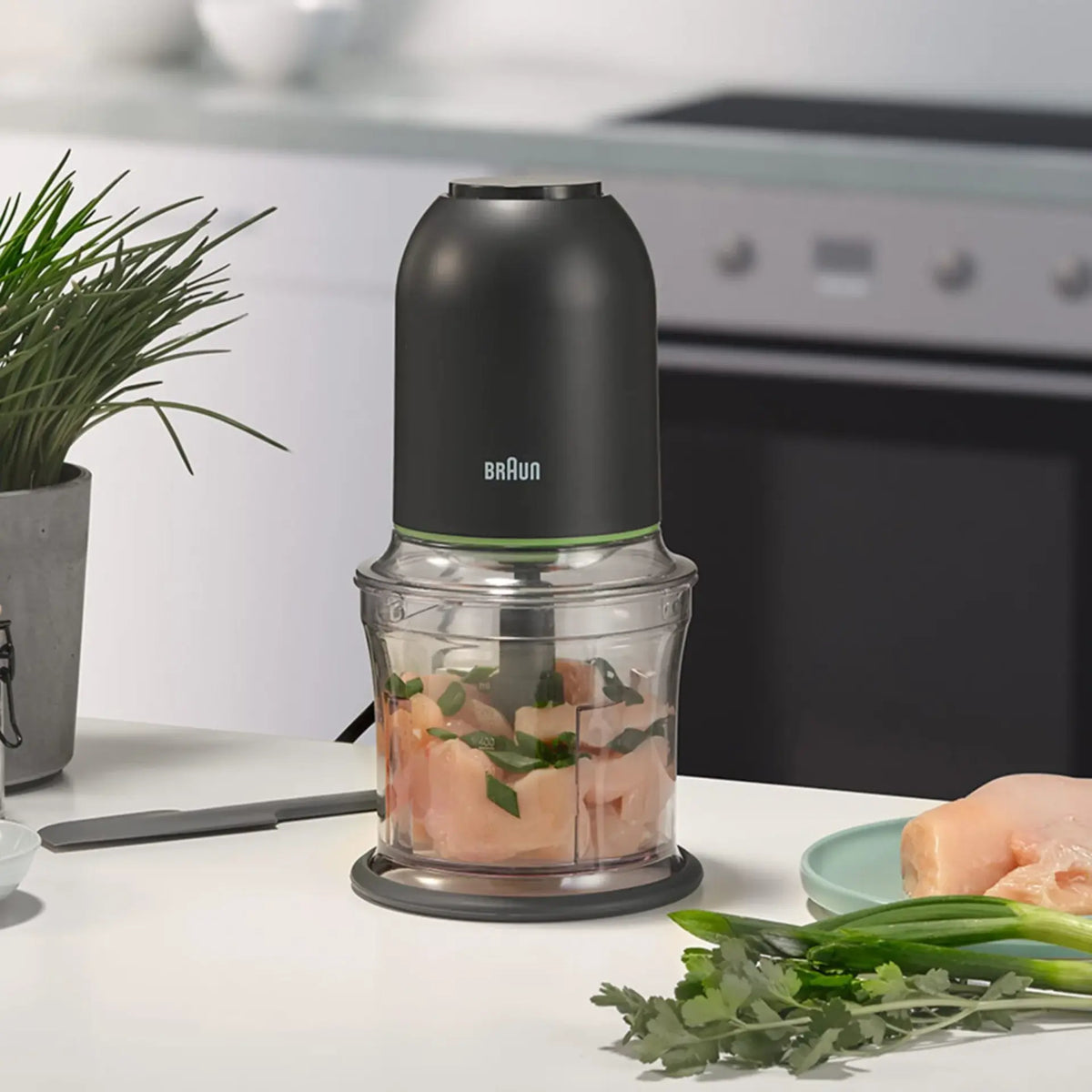 Braun Electric Garlic Food Chopper | Vegetable Meat Grinder Blender Crusher Crushing 500ml