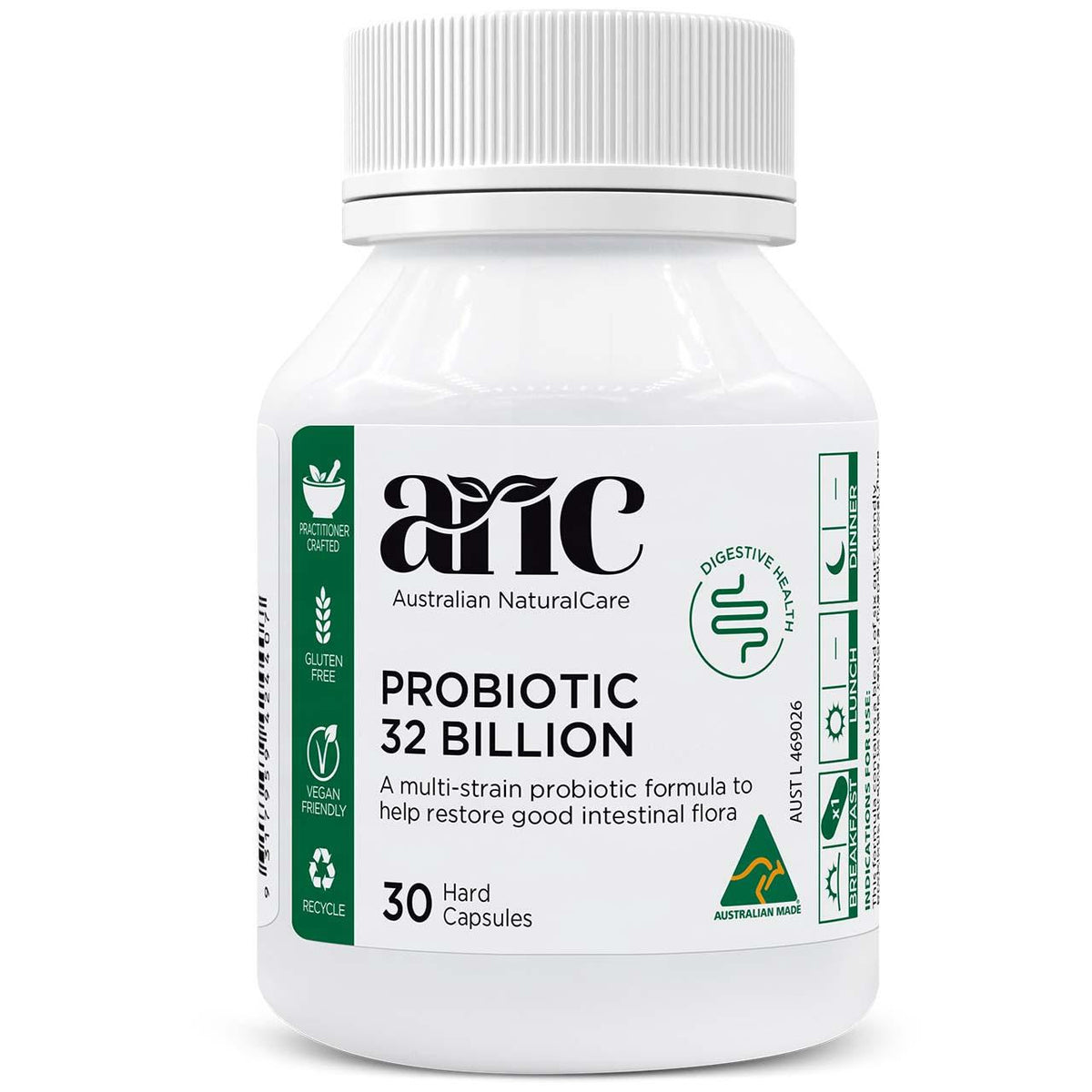 Probiotic 32 Billion 30 capsule - Healthy Digestive Gut Intestnal Flora | Immune Support Flatulence