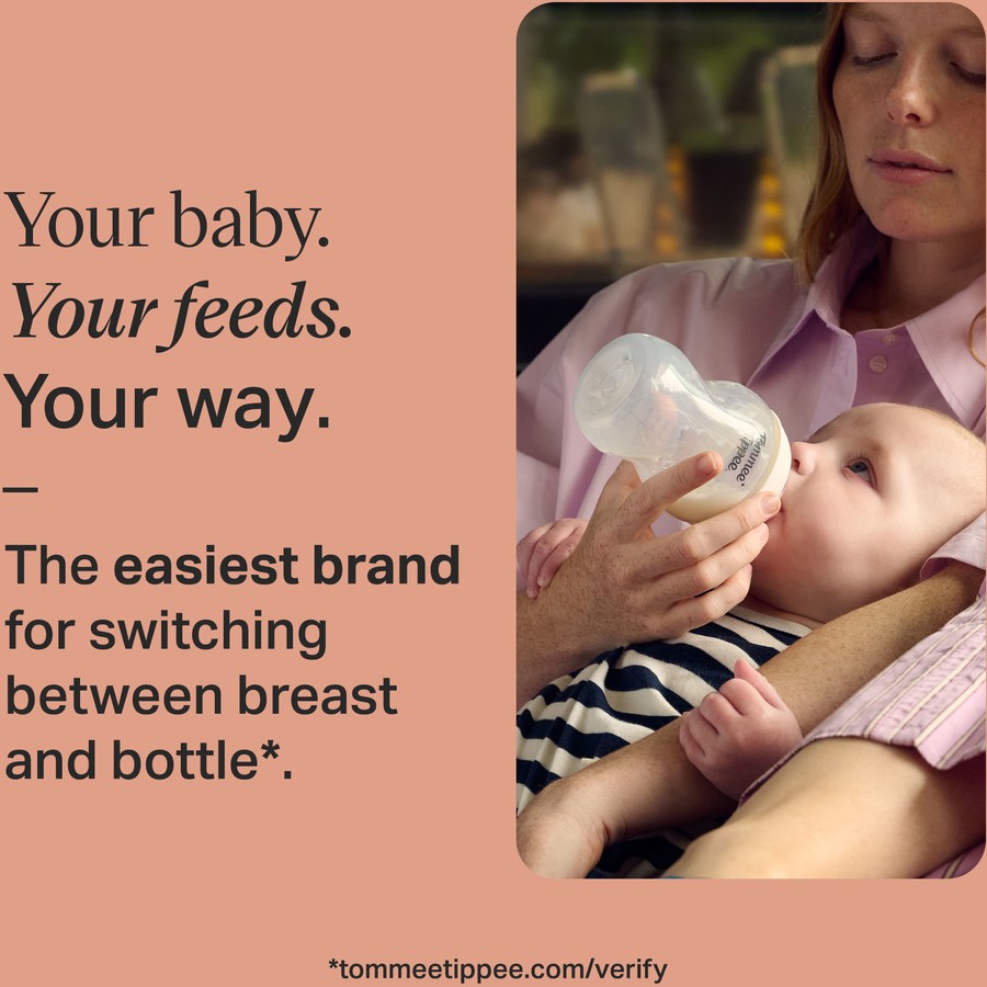 3Pack Tommee Tippee 0+ Month Baby Newborn Bottles Easy Switch Breast to Bottle Natural Start - Natural Latch Anti-Colic, BPA FREE, Leak Proof