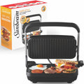 Cafe Style 2-Slice Sandwich Toastie Maker Press, 1800W Toasted Bread Electric Hot Plate