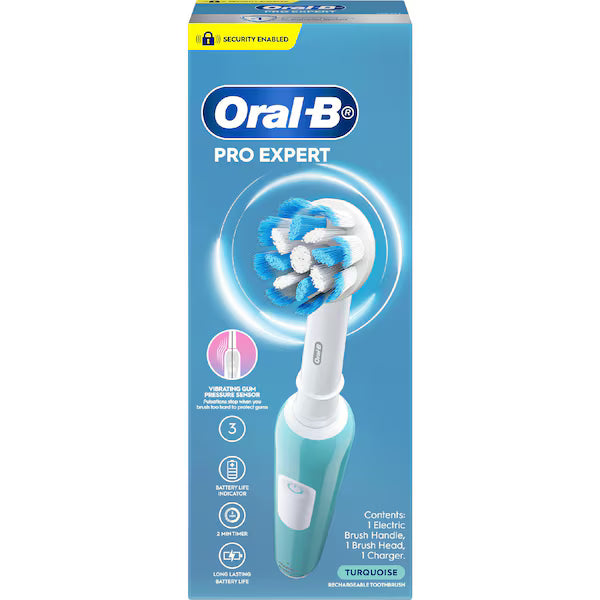 Oral B Pro Electric Toothbrush, Extra Sensitive Cleaning Brush Head, Vibrating Gum Pressure, 2min Timer, Round Brush Head