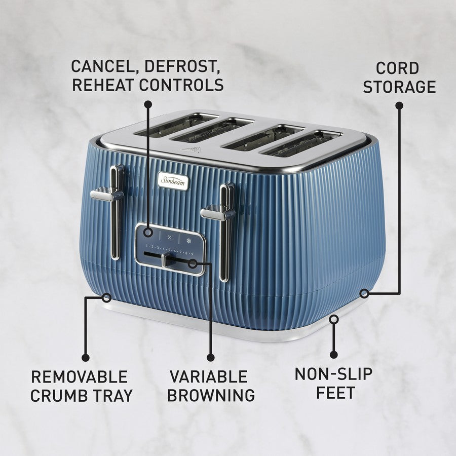 Sunbeam Toaster 4 Slice Bread Toasting Machine | Toast Maker Elegeant Kitchen Appliance