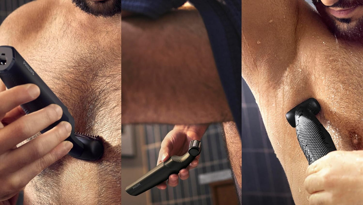 Philips Bodygroomer | Men's Cordless Showerproof Body Groomer Trimmer | Groin Balls Legs Arms Chest Back Shaver Razor