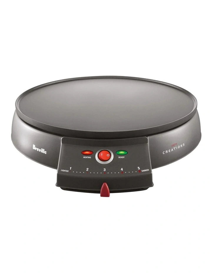 Breville Electric Crepe Pancake Maker | Pikelet Eggs Breakfast Flat Plate Machine Portable Cooker