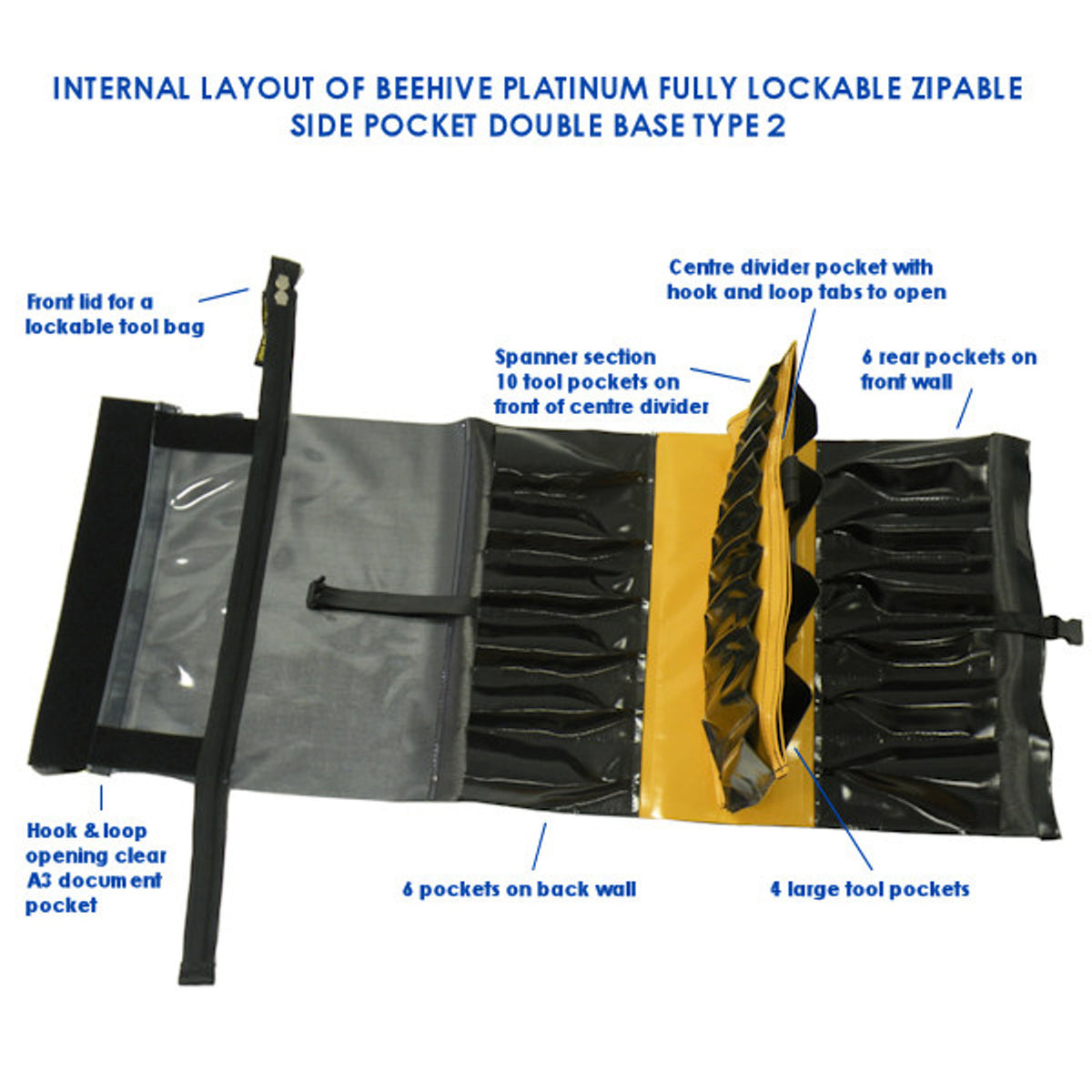 Beehive Platinum Tool Bag | 100% Fully Lockable Secure Work Safety FIFO Worker - Australian Made