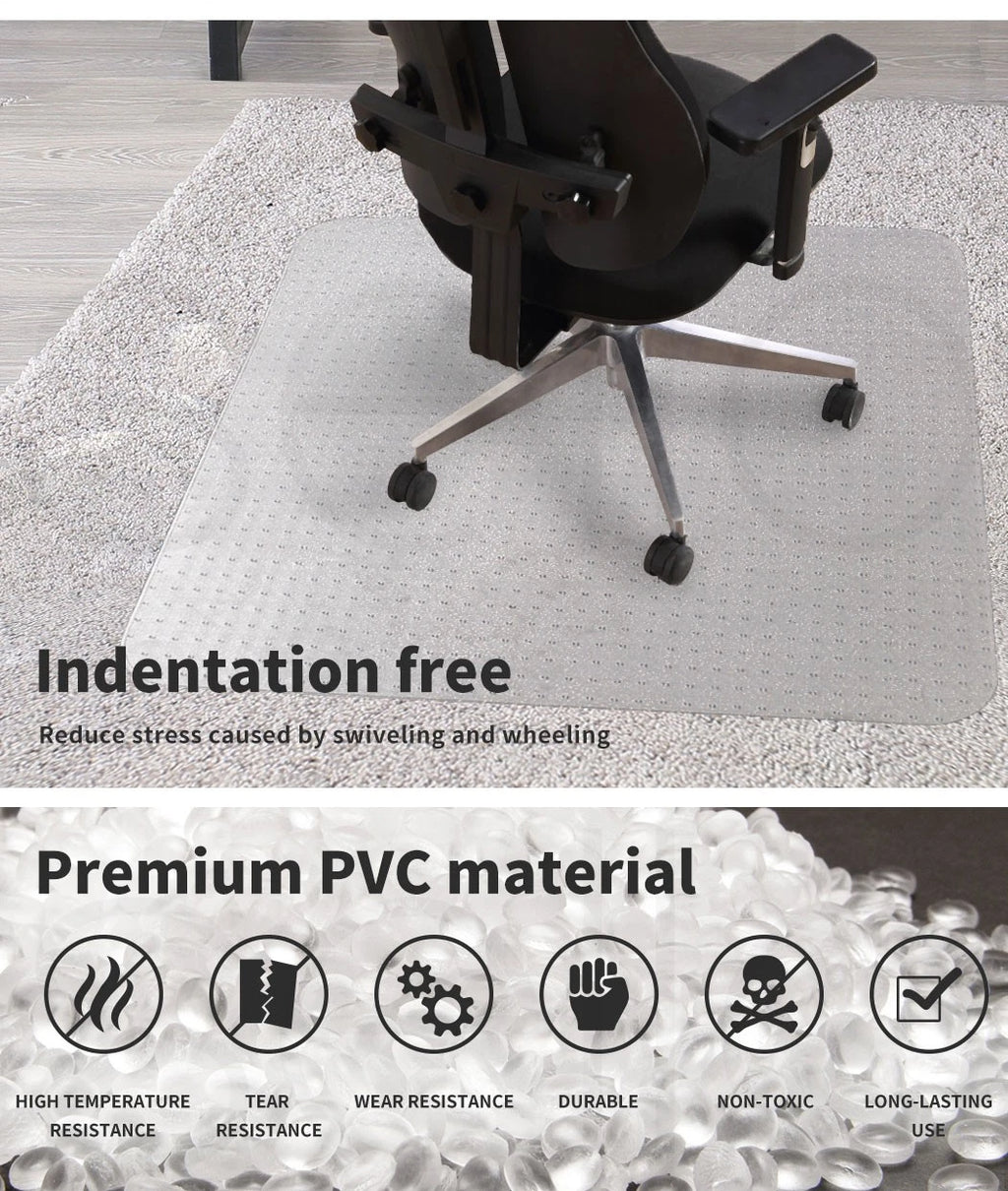 Computer Chair Mat | Home Office Carpet Floor PVC Protector Hard Wood Chairmat | PVC Plastic Carpet Protector