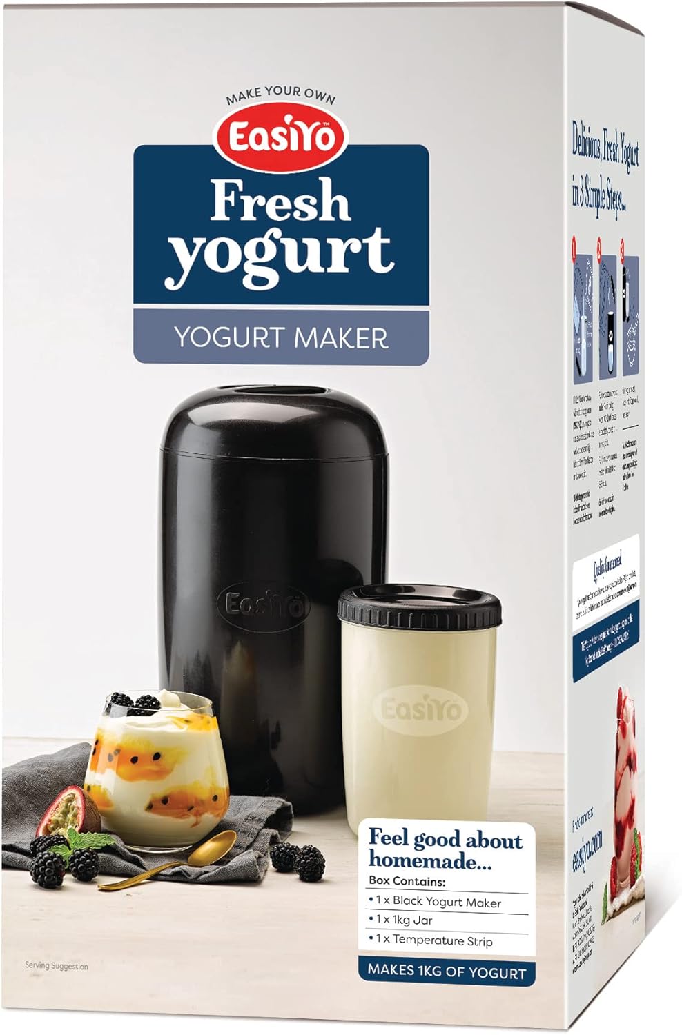 1kg Easy Yoghurt Maker No Fridge Power Benchtop Kitchen Yoghurt Fermenter Manual