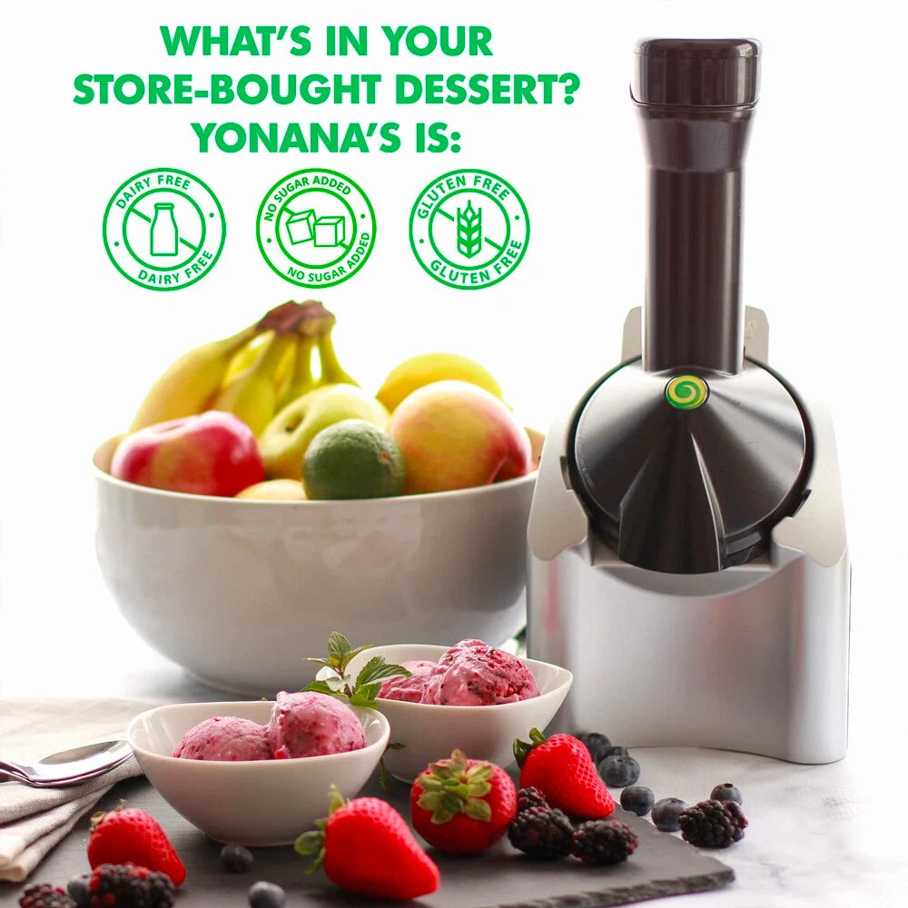 Yonanas Frozen Healthy Dessert Maker | Vegan Dairy Free Sorbet Fruit Soft Serve Ice Cream | Healthy Fat Free Dessert Machine