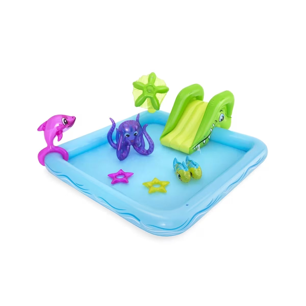 Inflatable Swimming Pool | Kids Childrens Splash Play Activity Pool | Kiddie Water Slide and Sprayer
