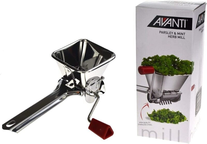 Avanti Herb Mill Stainless Steel Grinder Mincer Chopper Parsley Rosemary Mint Oregano Basil