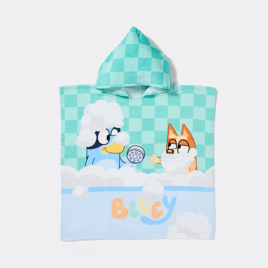 Bluey Hooded Beach Towel | Kids Toddler Cotton Absorbent Bingo Drying Towel 60x120cm
