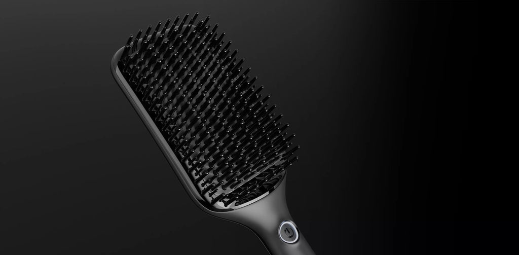 GHD Heated Hair Brush, Hot Brush Styler for Long Thick Curly Hair, Smoothing Paddle Brush