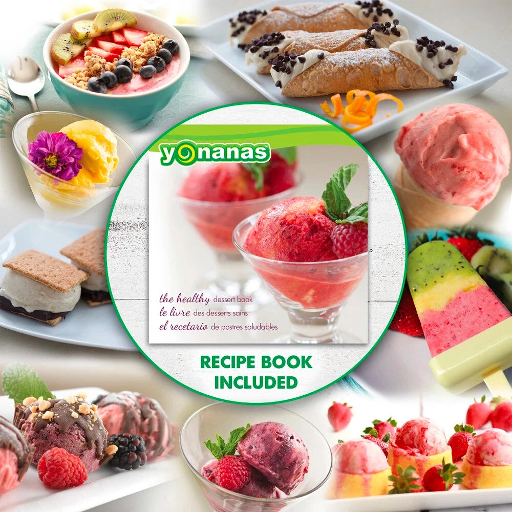 Yonanas Frozen Healthy Dessert Maker | Vegan Dairy Free Sorbet Fruit Soft Serve Ice Cream | Healthy Fat Free Dessert Machine