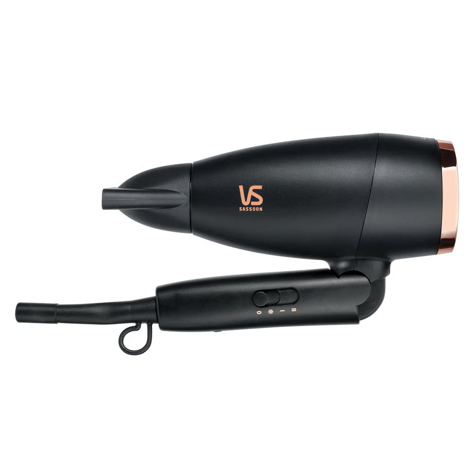 Vs Sassoon Hairdryer, Dual Voltage Folding Blow Hair Dryer, Powerful 1600W 2 Speed/Heat