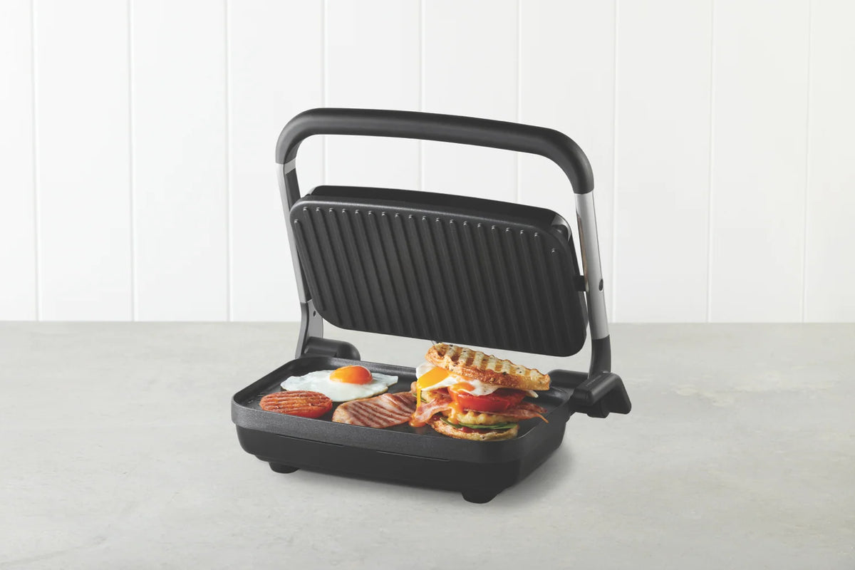 Cafe Style 2-Slice Sandwich Toastie Maker Press, 1800W Toasted Bread Electric Hot Plate