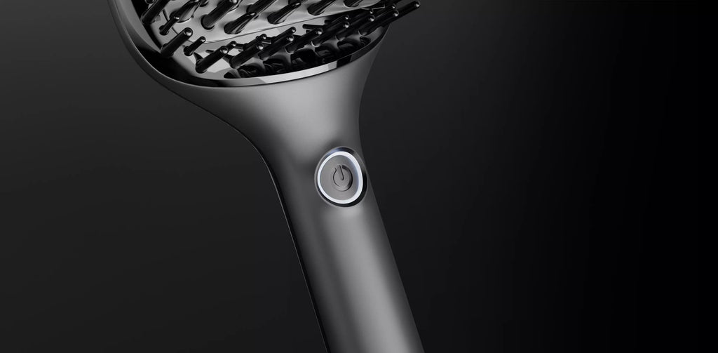 GHD Heated Hair Brush, Hot Brush Styler for Long Thick Curly Hair, Smoothing Paddle Brush