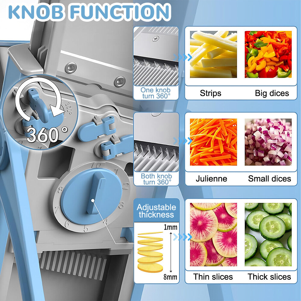 Vegetable Slicer, 4-in-1 Multifunction Mandolin Food Vegetable Slicing Tool, Kitchen Food Chopper Dicer Grater