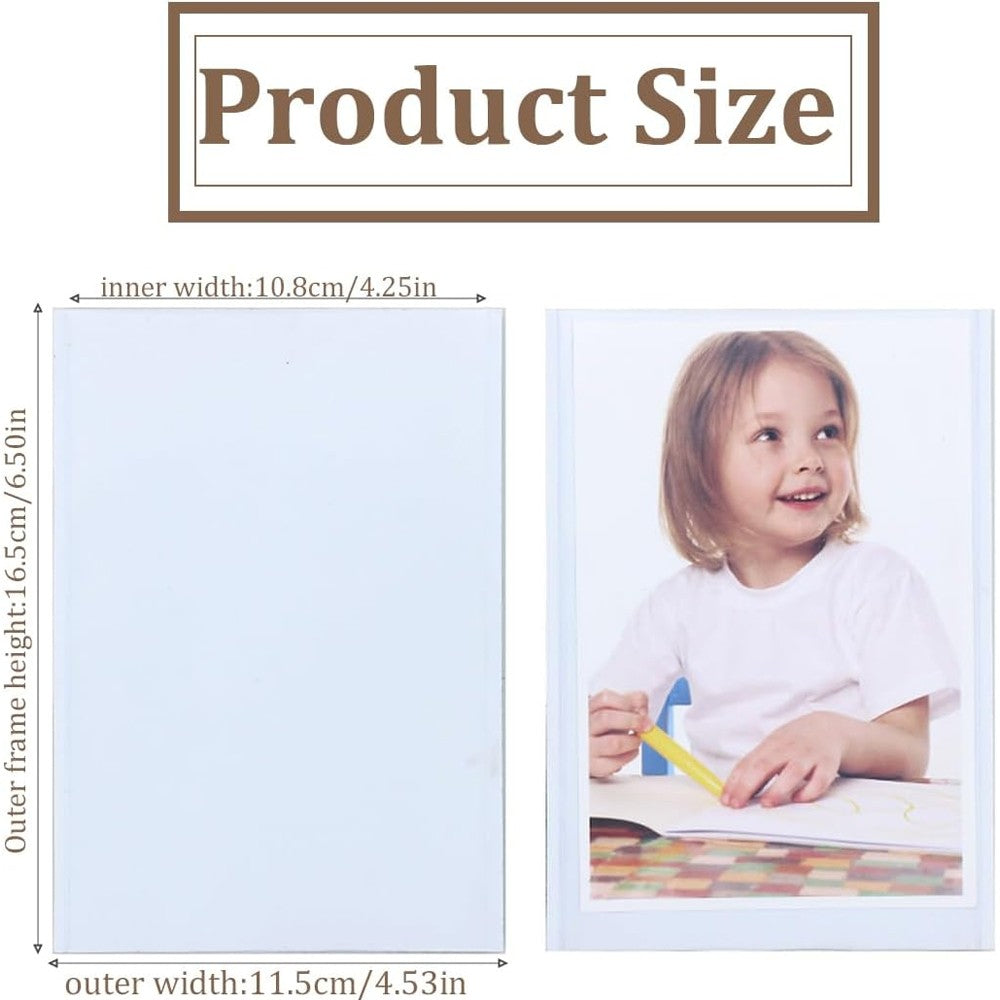 10x Magnetic Photo Frames Fridge Locker Photograph Magnet Pictures Clear Pocket
