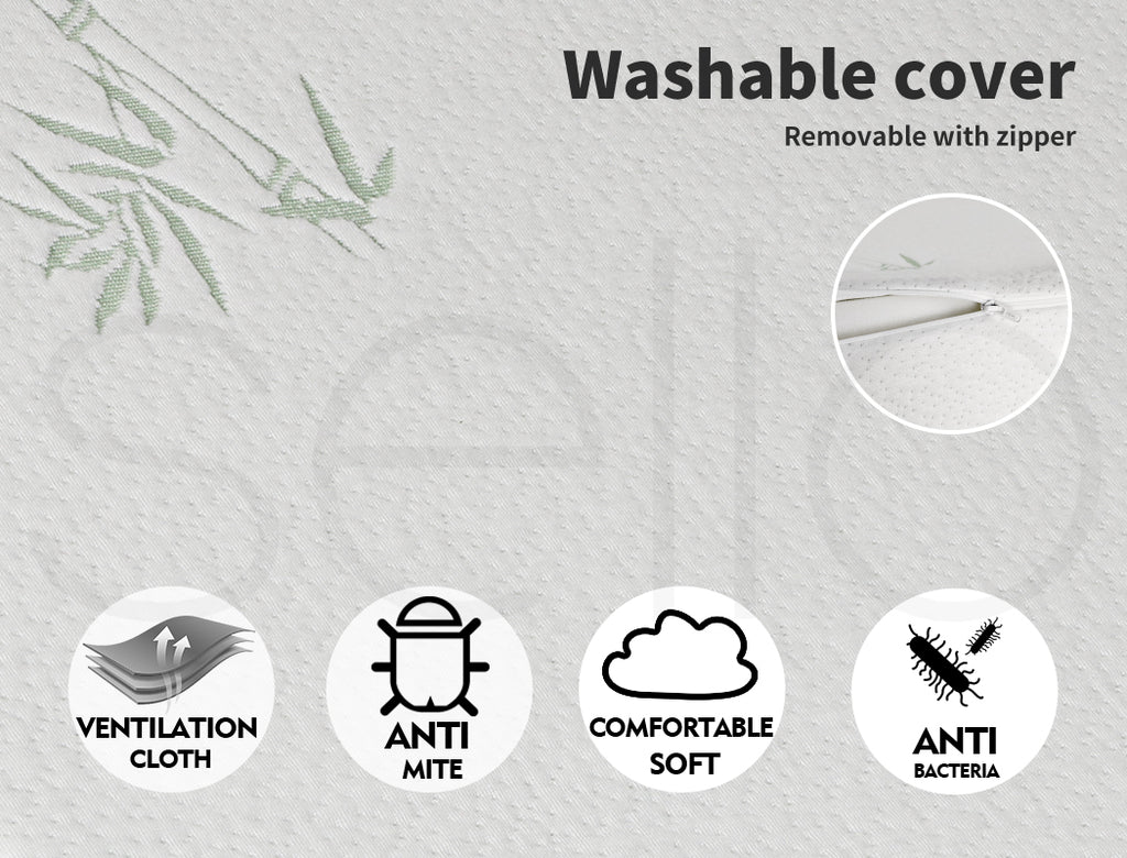 Wedge Support Pillows Bed Pregnancy Back Leg Supportive Pillow - Medium Firm Cooling Gel Core - Bamboo Cover