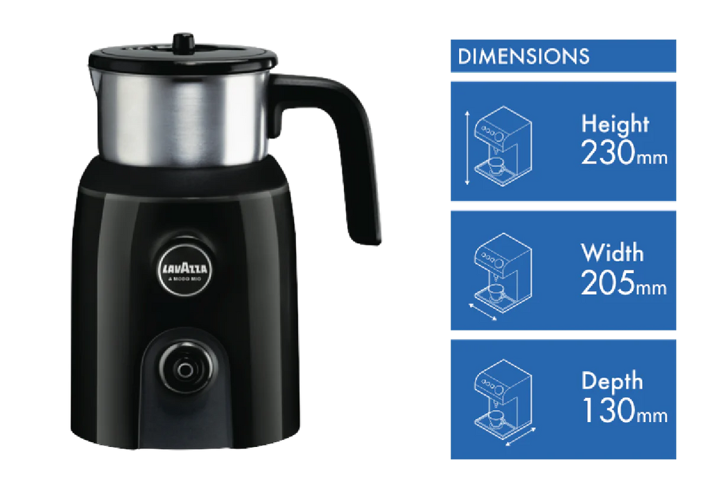 Lavazza Milk Frother Frothing Machine | Electric Milk Heating Warming Function | For Cappuccino Espresso Home Office Coffee