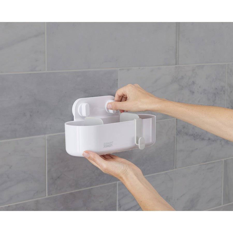 Joseph Joseph Suction Shower Caddy, Bath Soap Shower Gel Shampoo Holder Organiser, Perfect for renters