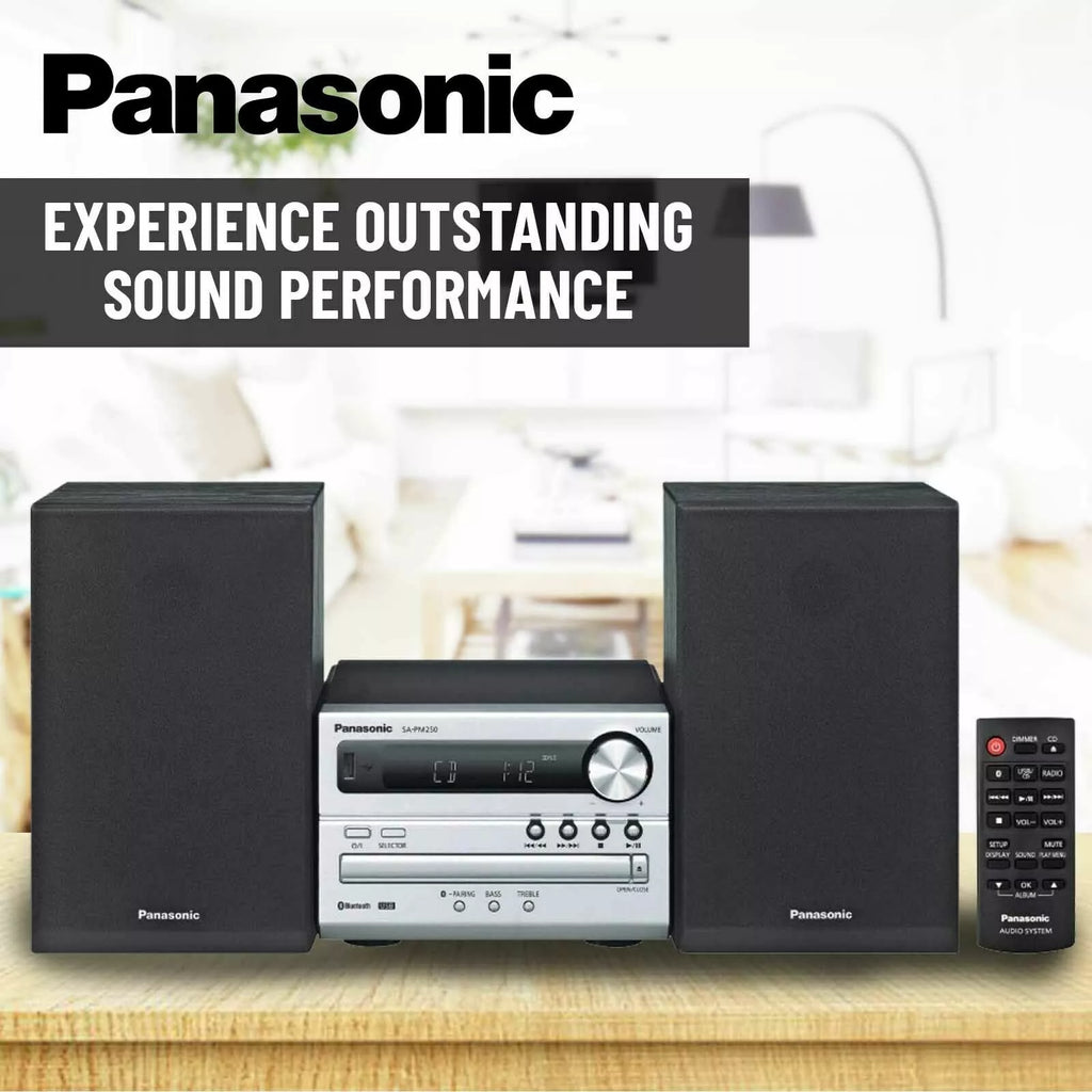 Panasonic Bluetooth Hi-Fi Stereo System CD Music Player FM Radio HIFI MP3 USB