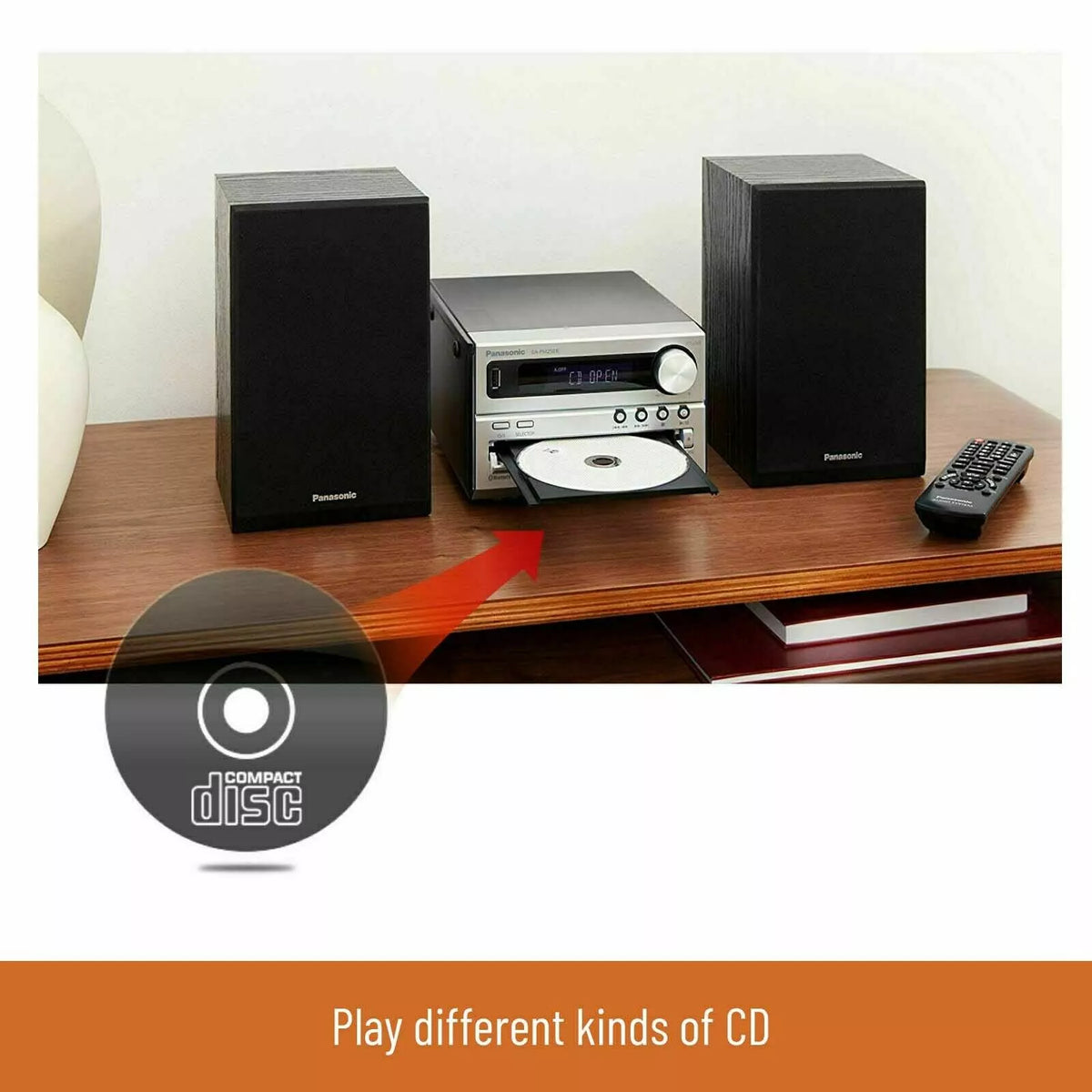 Panasonic Bluetooth Hi-Fi Stereo System CD Music Player FM Radio HIFI MP3 USB