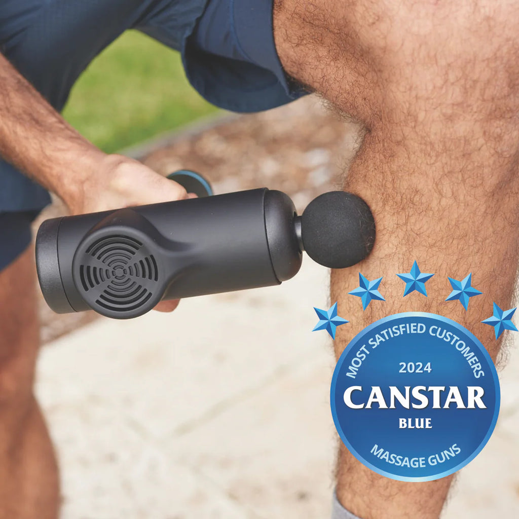 Homedics Percussion Massager Gun - Cordless Rechargeable Deep Tissue Handheld Massage 4 Attachments, 30 Power Levels,