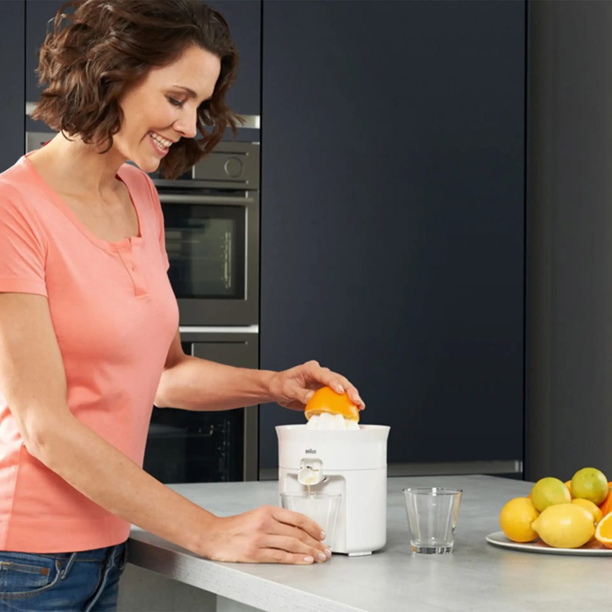 Braun Citrus Juicer | Electric Squeezer Machine Lemon Lime Orange Extractor Citrus Press