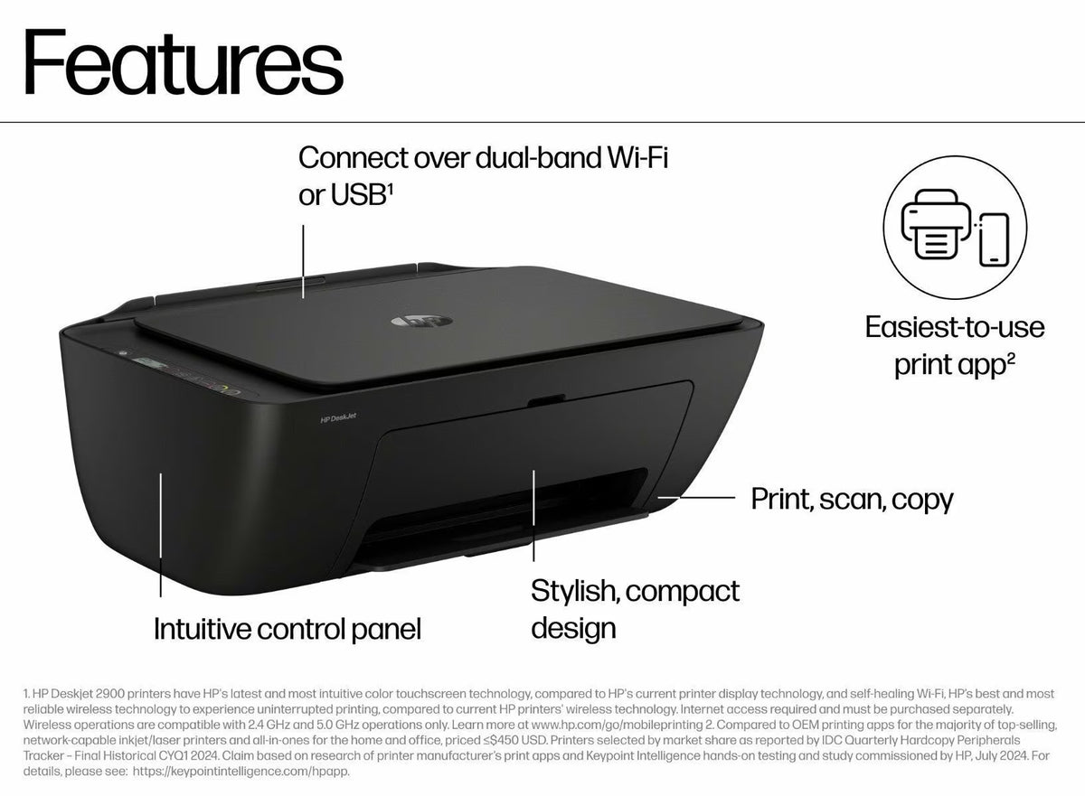 HP WIFI Printer PRINT SCAN COPY Home Office Document Printing, All-in-One Student Printer Copier Scanner