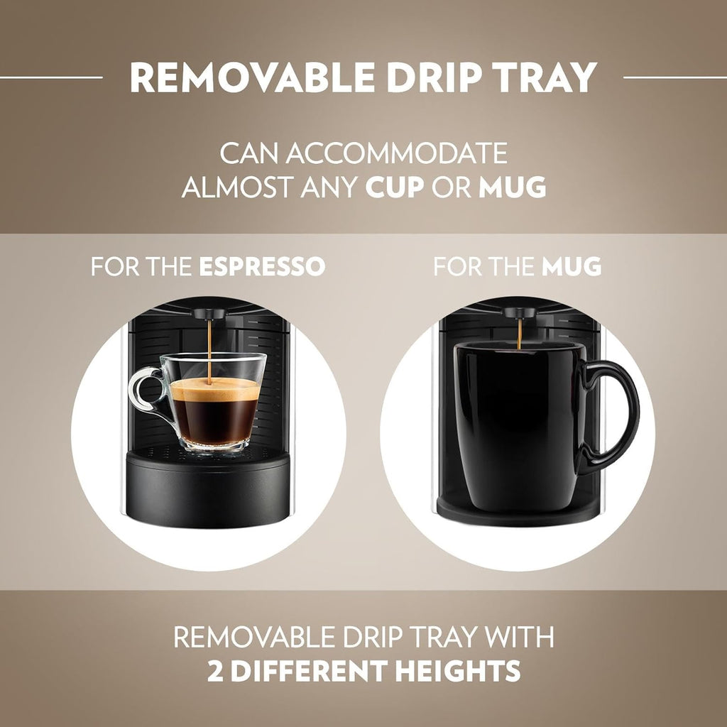 Lavazza Espresso Cappuccino Maker | Pod Capsule Coffee Machine | Electric Automatic Kitchen Appliance with 64 Pods