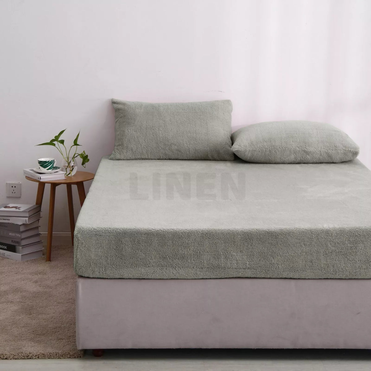Queen Sized Teddy Bear Fleece Quilt Cover with 2 Pillowcases - Winter Cosy Bedroom Warmer Bedding