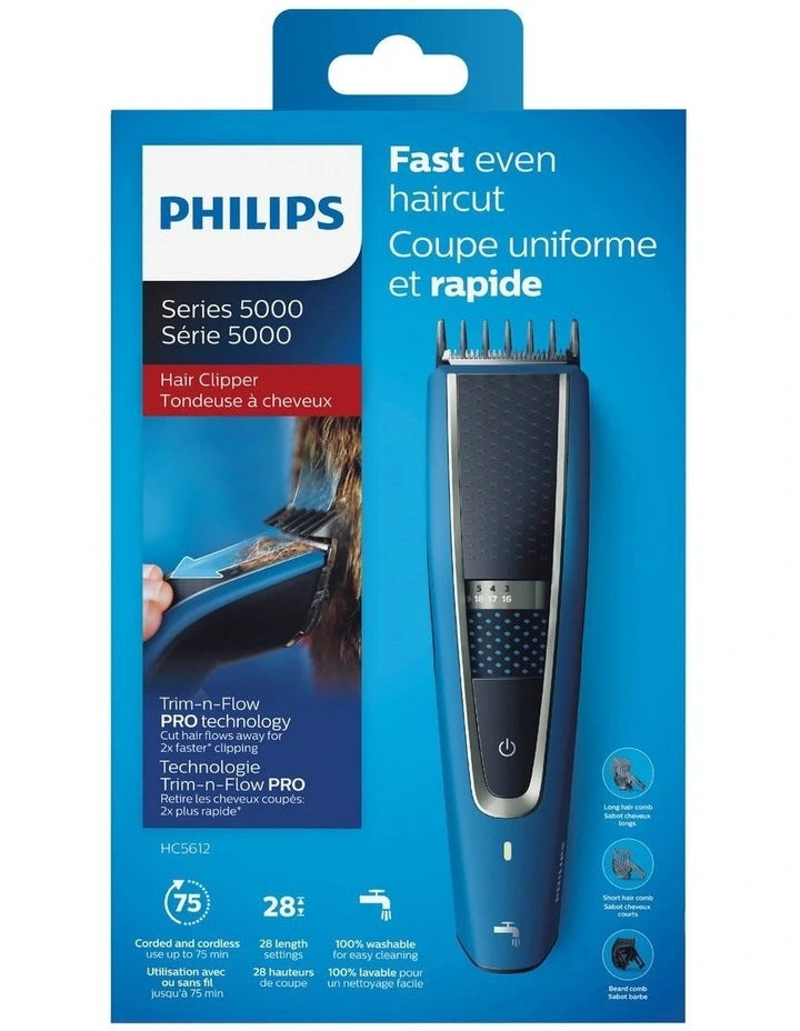 Philips Cordless Hair Clipper Rechargeable Mens Home Barber Haircut Trimmer Cutting Set