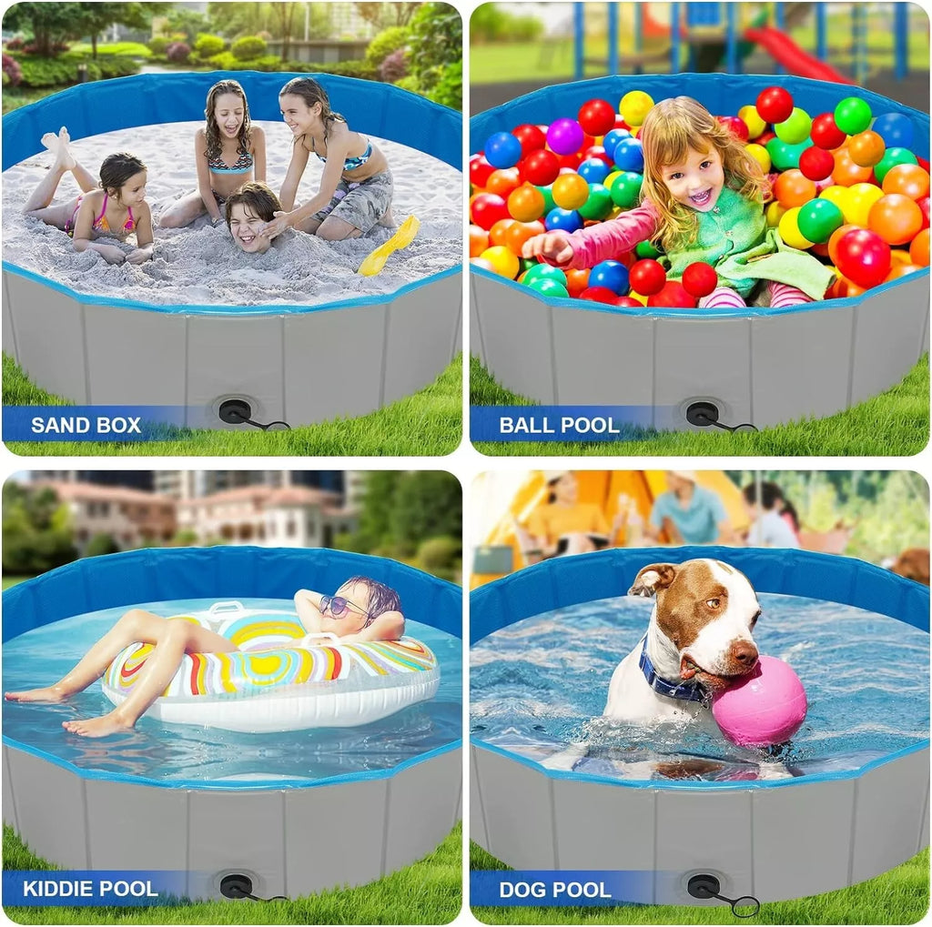 Portable Pet Dog Washtub Washing Tub HEAVY DUTY PVC Non-Toxic Sandpit Kids Pool Splash Play Summer Backyard Fun