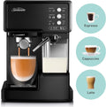 Sunbeam Espresso Cappuccino Maker, Electric Coffee Machine Milk Frother, Ground Coffee Tamper