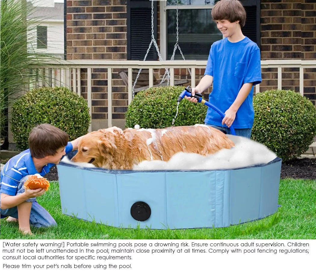 Portable Pet Dog Washtub Washing Tub HEAVY DUTY PVC Non-Toxic Sandpit Kids Pool Splash Play Summer Backyard Fun
