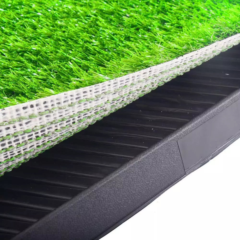 Indoor Dog Pet Grass Potty Poo Wee Toilet Training Portable Pad Tray Turf Vetinary