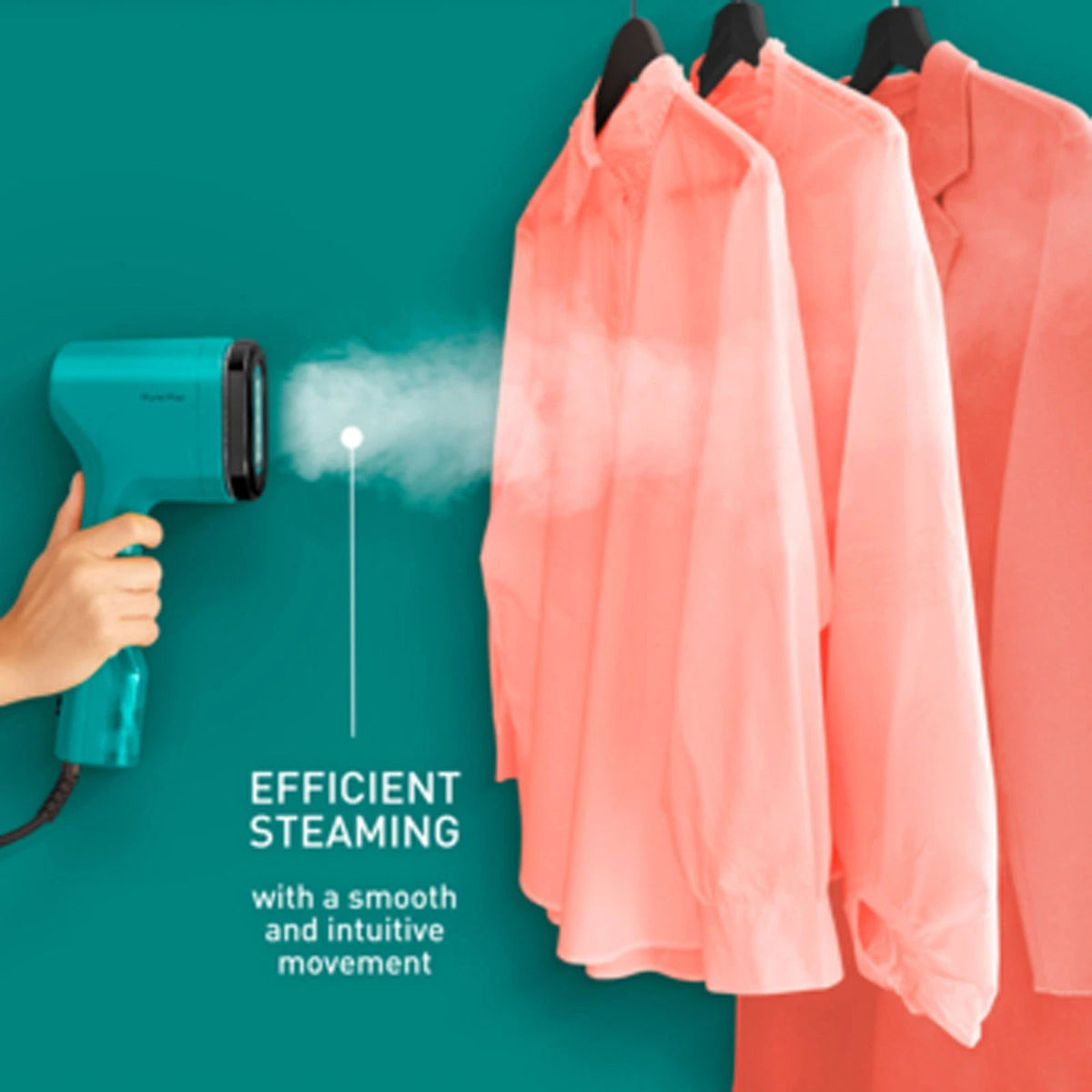 Handheld Garment Steamer | Tefal Pure POP | Iron Free Garment Care | Purifying Antibacterial Steam