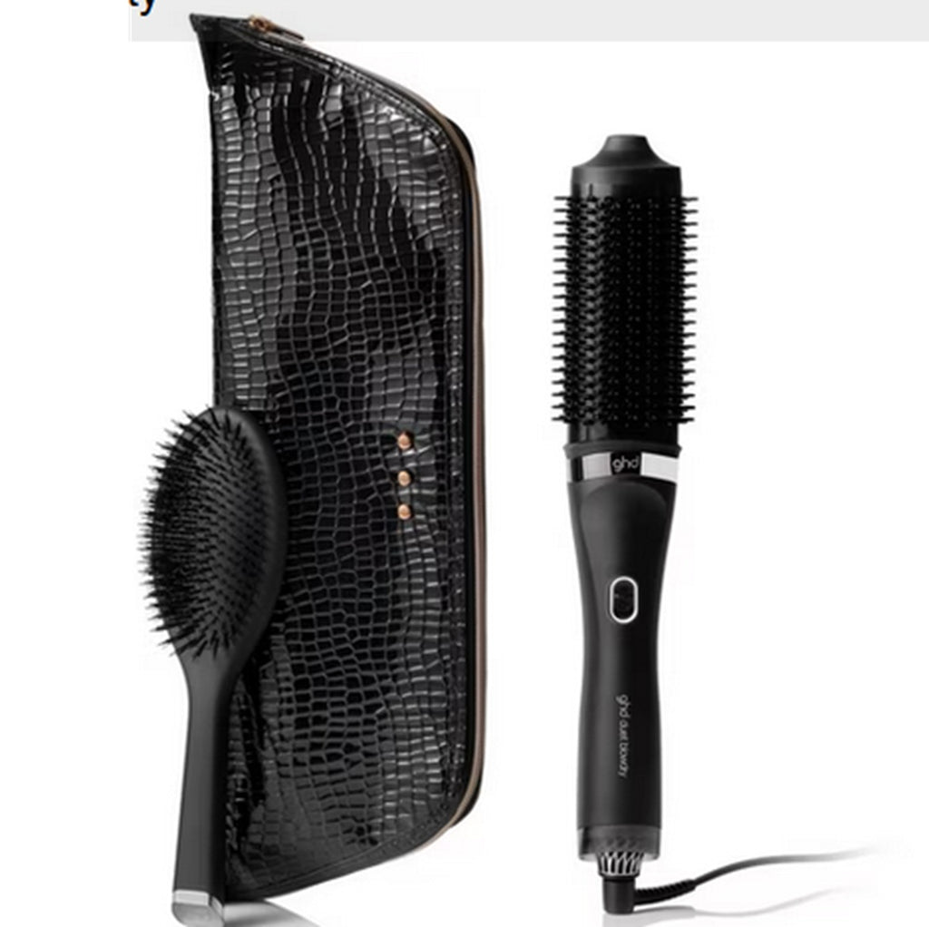 GHD Hair Drying Brush and Styler - Womens Electric Blowdry Brush Styling Tool 2-in-1 Drying Brush - NO HEAT DAMAGE - Barrel Hair Brush