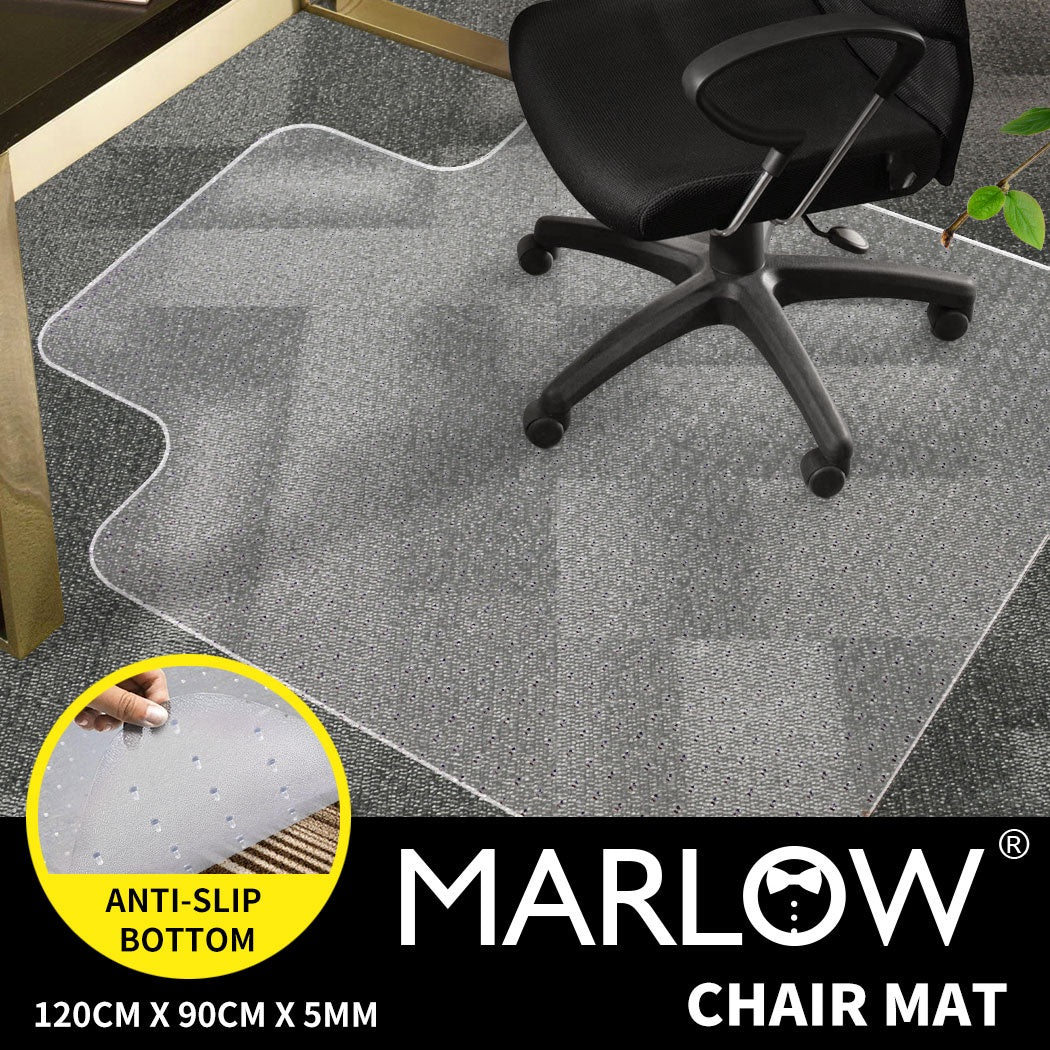 Chair Carpet Floor Mat Protection 120x90cm Floor Protection 5mm with Grippers Home Office Rolling Chair