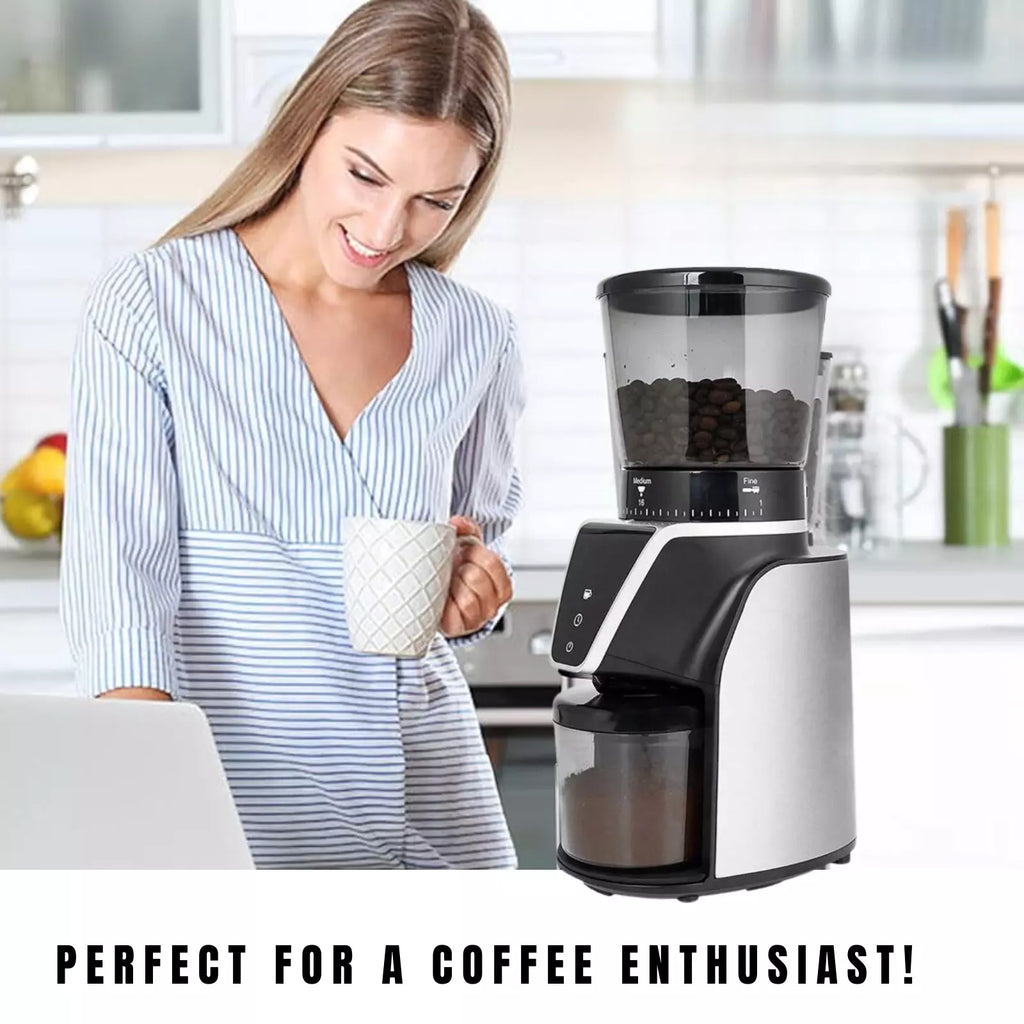 Electric Burr Coffee Bean Grinder | 31 Grind Settings Milling Coffee Bean Machine | Auto Grinding